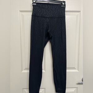 Lululemon Athletica Black Patterned Leggings, size 6